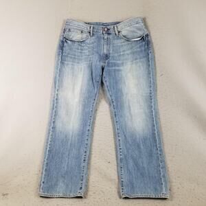 Levis 559 Jeans Mens 38x30 Blue Light Wash Relaxed Straight Denim Zip Fly Pants